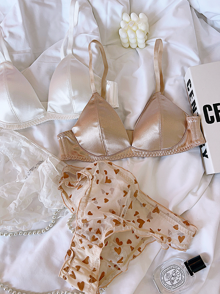 Wirefree Bra Comfort - Sexy triangle cup glossy non-marking underwear