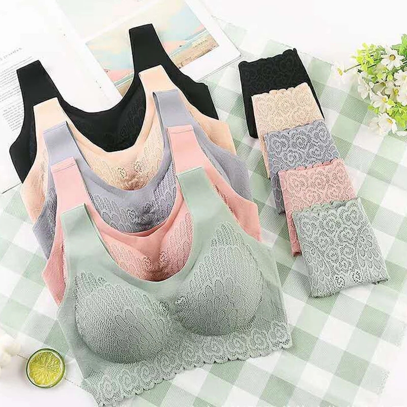 Lace Bralette Set - Comfortable Latex 4.0 Bra Women's Underwear