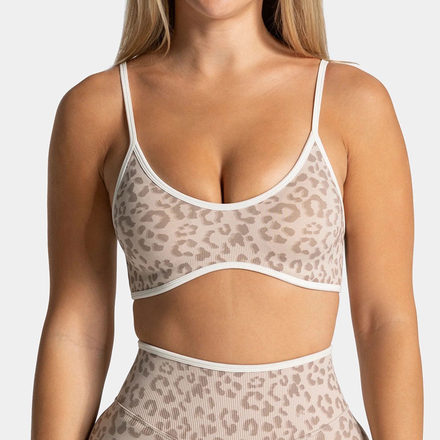 Wirefree Bra Comfort - Leopard Print Sports Bra Women Wirefree