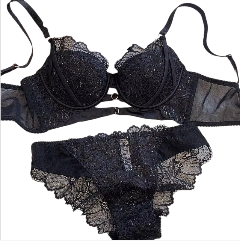 Minimizer Bra Women - Sexy Hollow Lace Bra Set Large