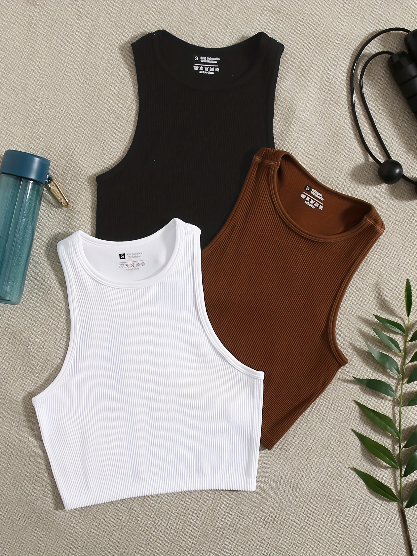 Sports Bra Racerback - Ribbed Seamless Sports Bra Tank for