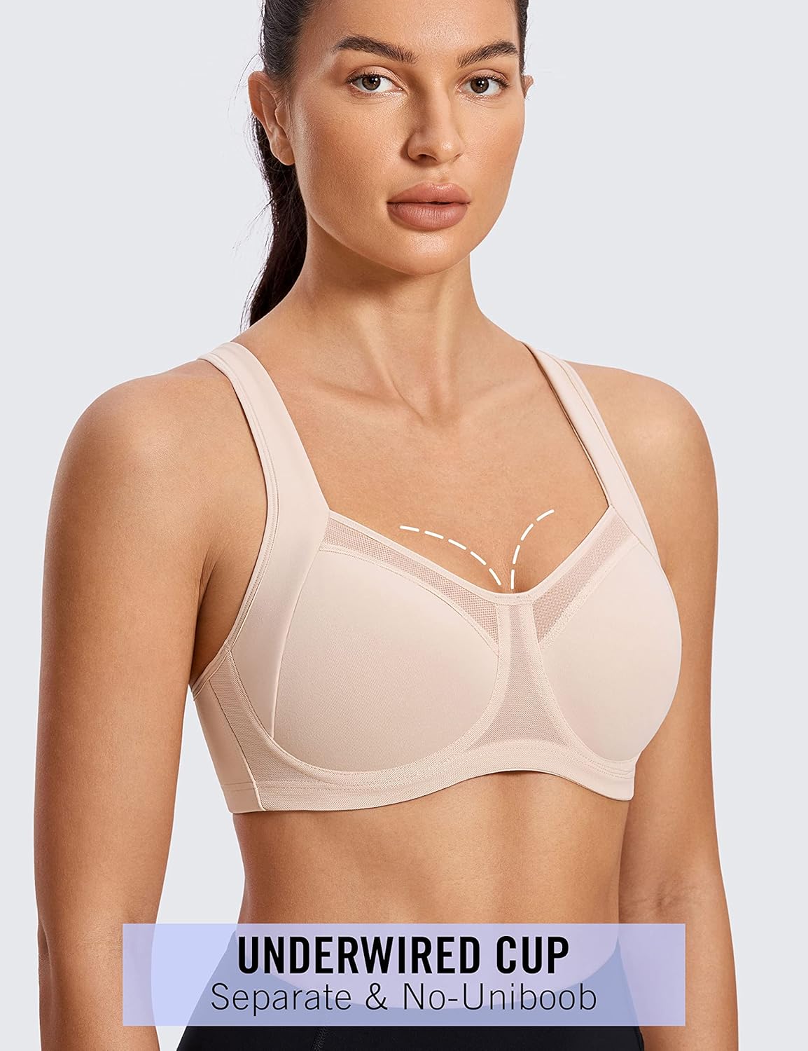 High Impact Sports Bras for Wo - مراجعة Sports Bra Racerback وسعره