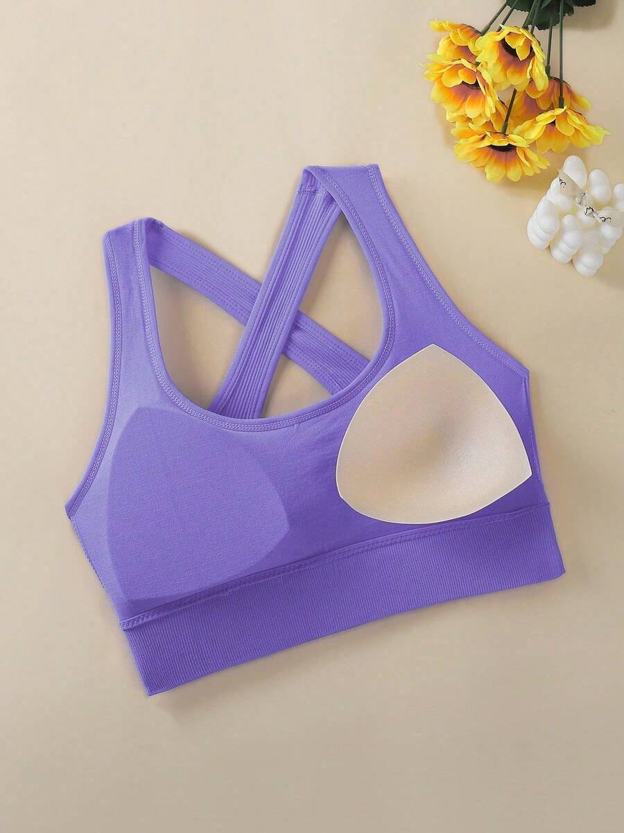3pcs Criss-Cross Strap Sports  - مراجعة Sports Bra Racerback وسعره