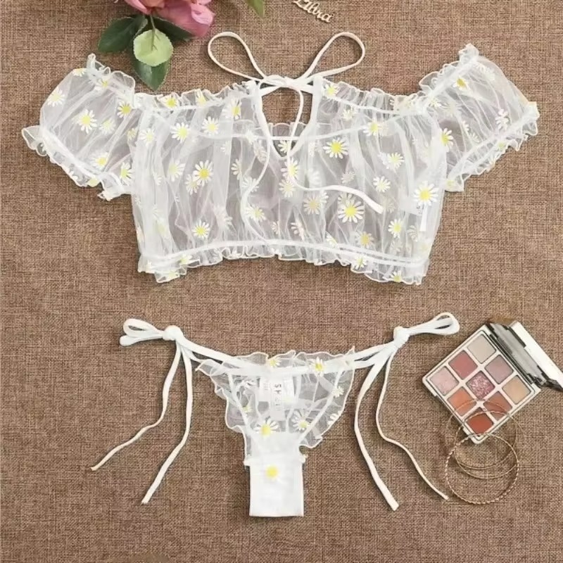 Sexy Women's Underwear Lace Fl - مراجعة Lace Bralette Set وسعره