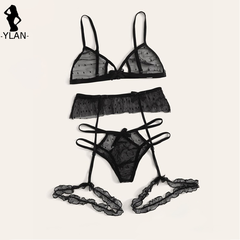Bra set Women Sexy Mesh Linger - مراجعة Lace Bralette Set وسعره