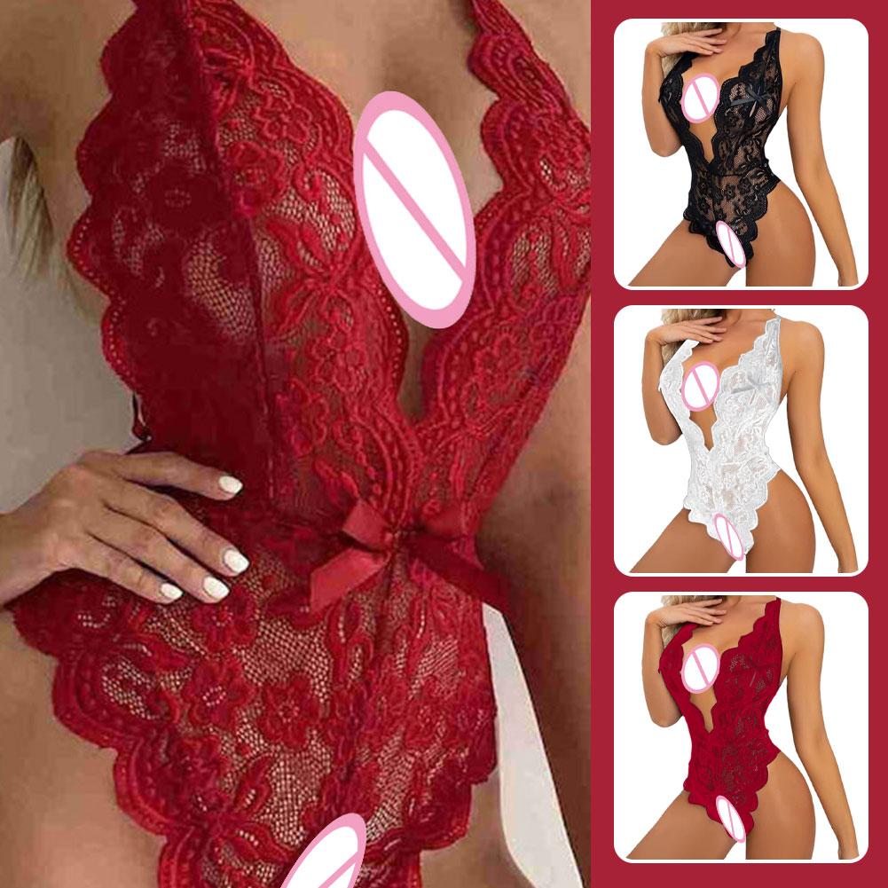Sexy Women Lace Teddy Bodysuit - مراجعة Sheer Mesh Bra وسعره