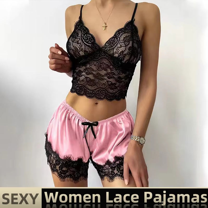 Women's 2 Piece Sexy Lace Paja - مراجعة Lace Bralette Set وسعره