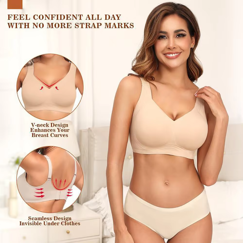 Women Seamless Wireless Suppor - مراجعة T Shirt Bra Seamless وسعره