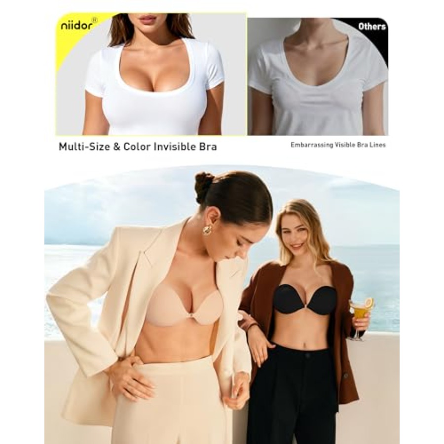 Niidor Adhesive Bra Strapless  - مراجعة Backless Bra Sticky وسعره