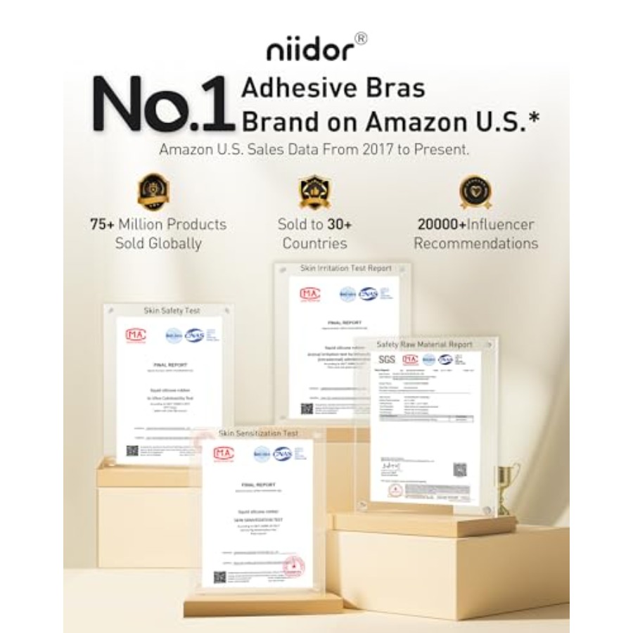 Niidor Adhesive Bra Strapless  - مراجعة Backless Bra Sticky وسعره
