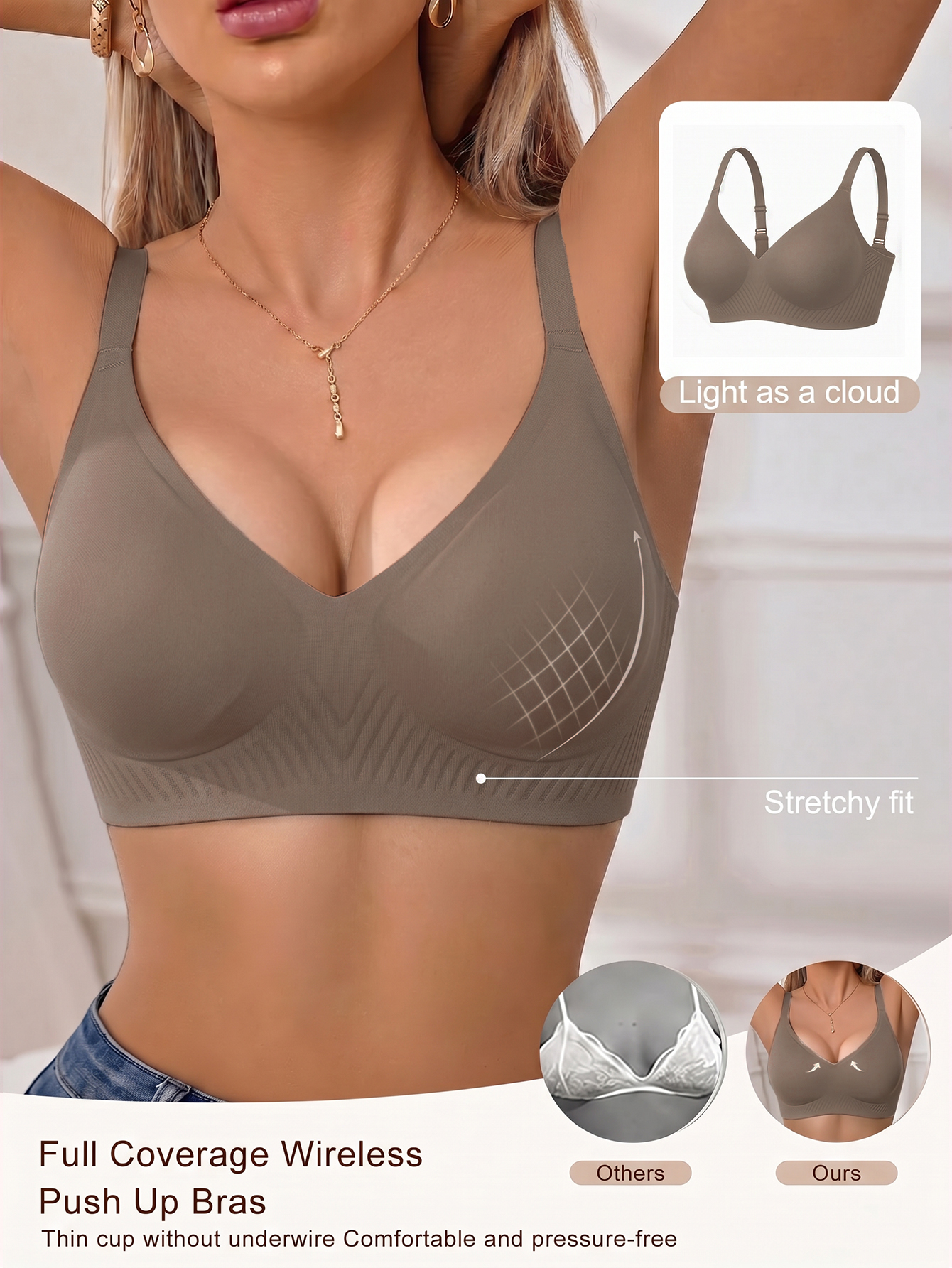 Full Coverage Push Up Jelly Su - مراجعة Full Coverage Bra وسعره