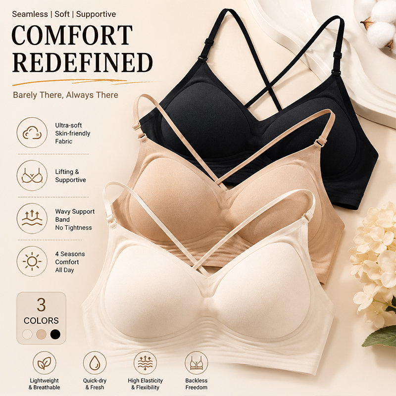 FINETOO Seamless Wave Support  - مراجعة Sleep Bra Bralette وسعره