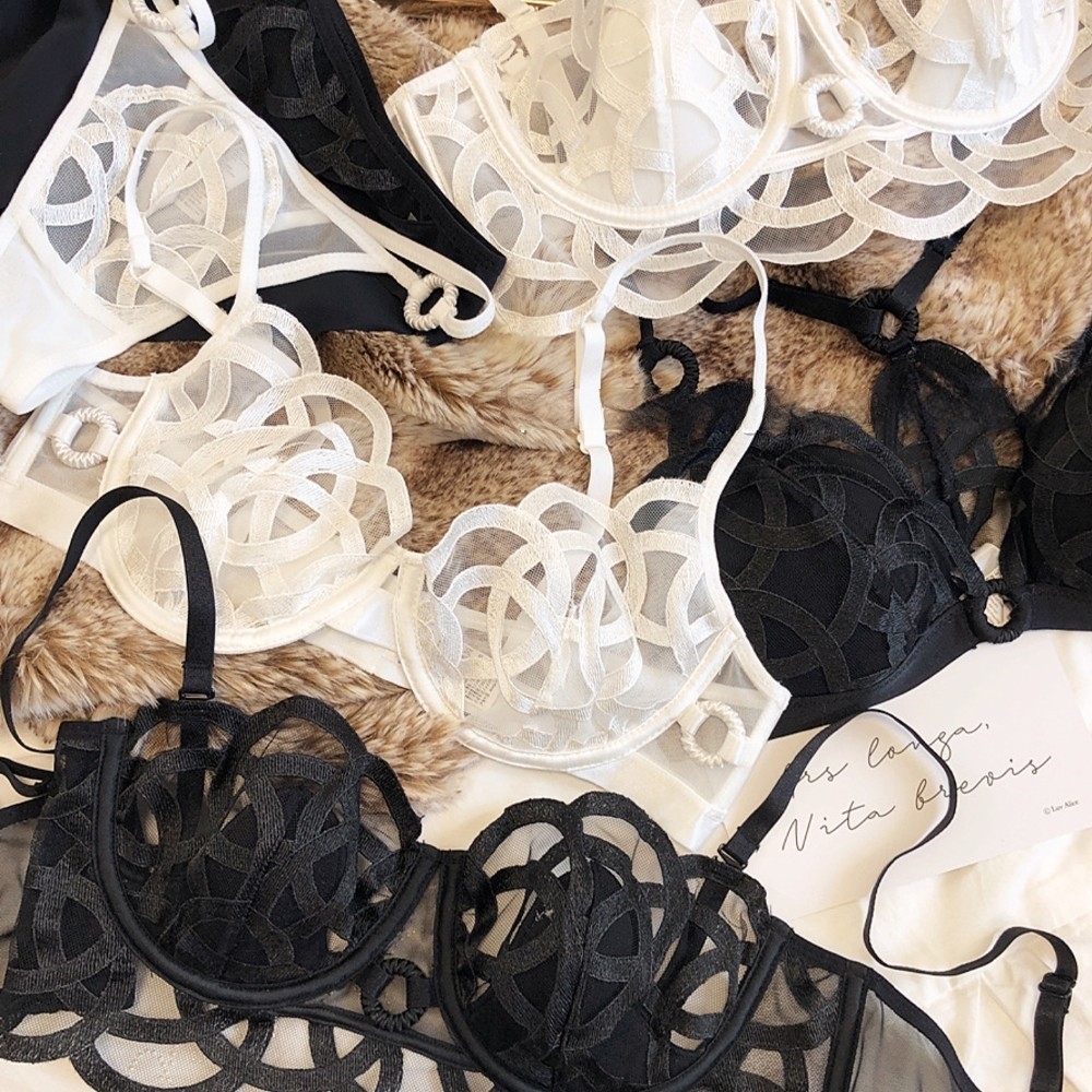 Sexy Underwear Set for Women F - مراجعة Plunge Bra Push Up وسعره
