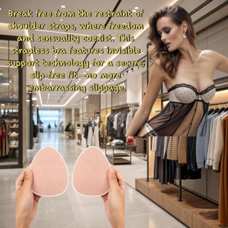 Plus Size Invisible Adhesive S - مراجعة Strapless Bra Adhesive وسعره