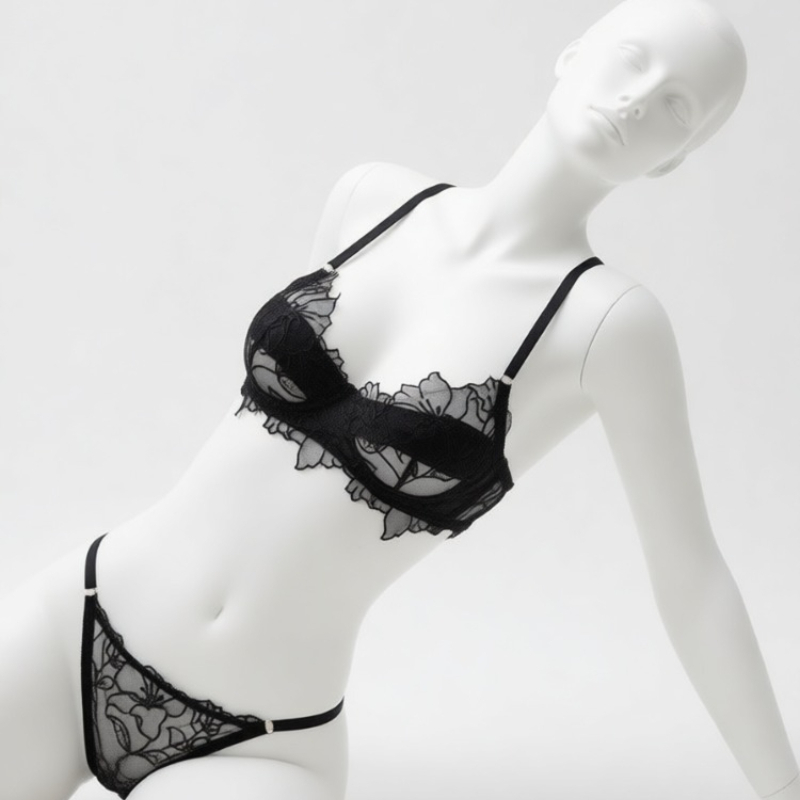 Elegant Lace Lingerie Set Wome - مراجعة Minimizer Bra Women وسعره
