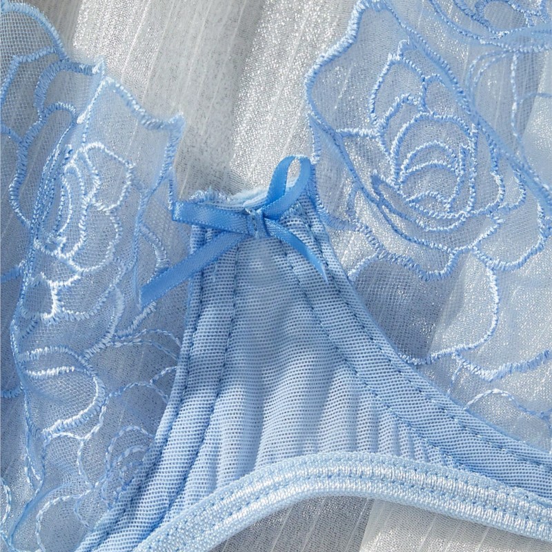 Breathable Lingerie Set Sheer  - مراجعة Lace Bralette Set وسعره