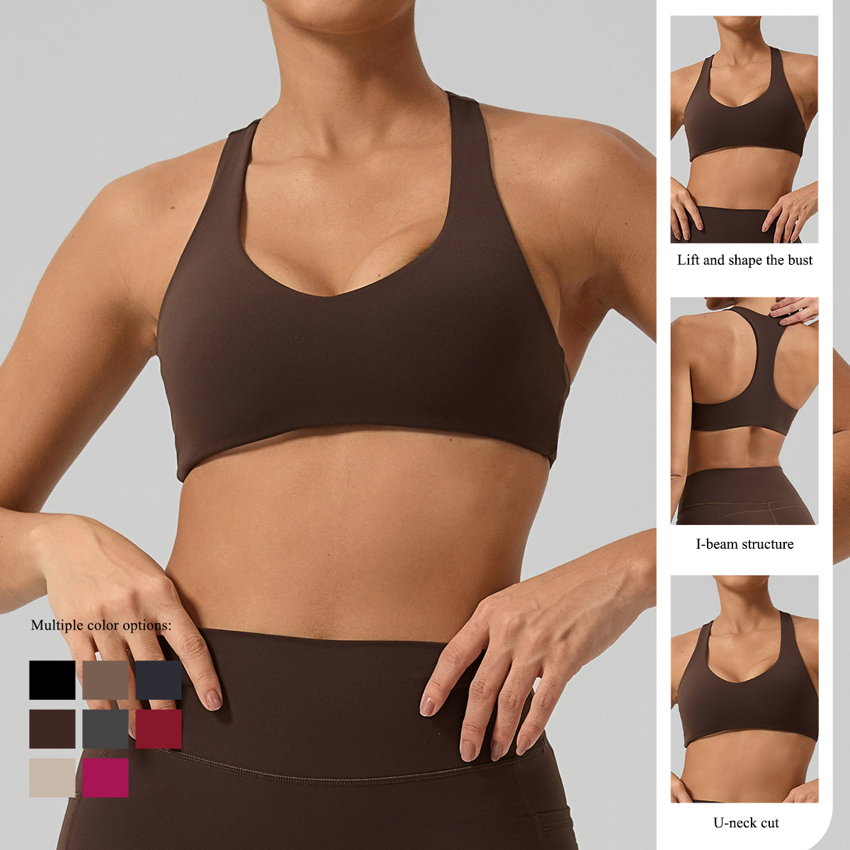 Hearuisavy Gym Sports Bra High - مراجعة Sports Bra Racerback وسعره