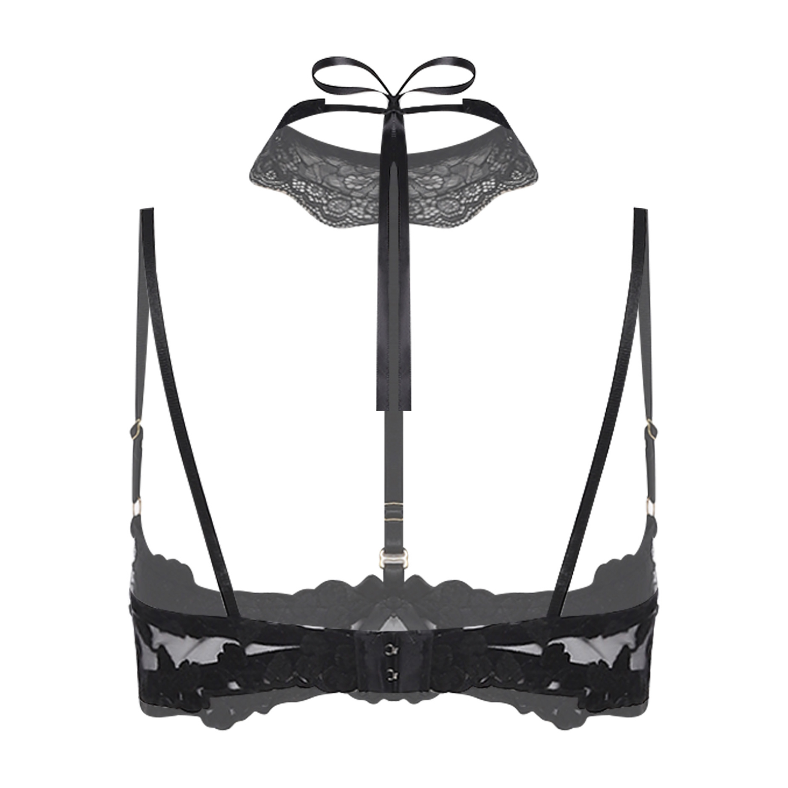 Women Sheer Lace Halter Underw - مراجعة Sheer Bra Lace وسعره