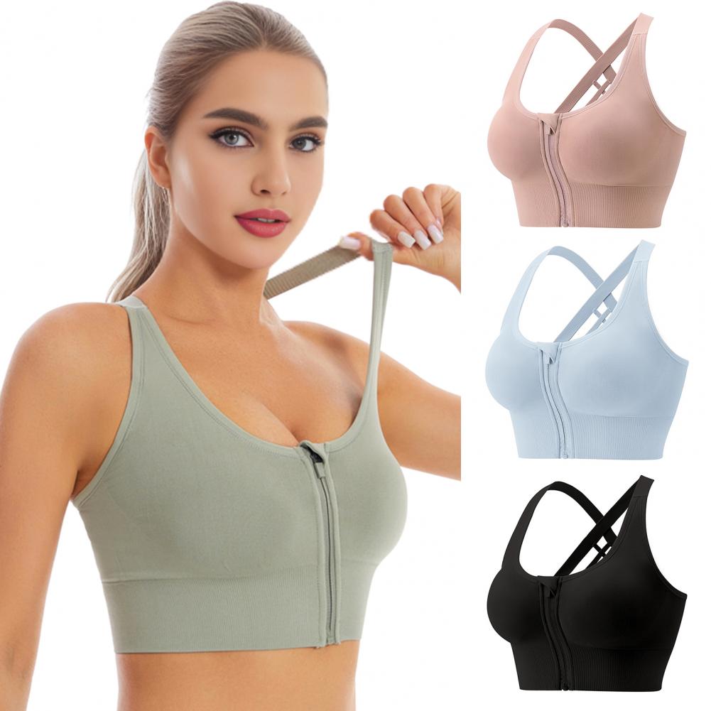 Zip Front Wireless Sports Bra  - مراجعة Sports Bra Racerback وسعره