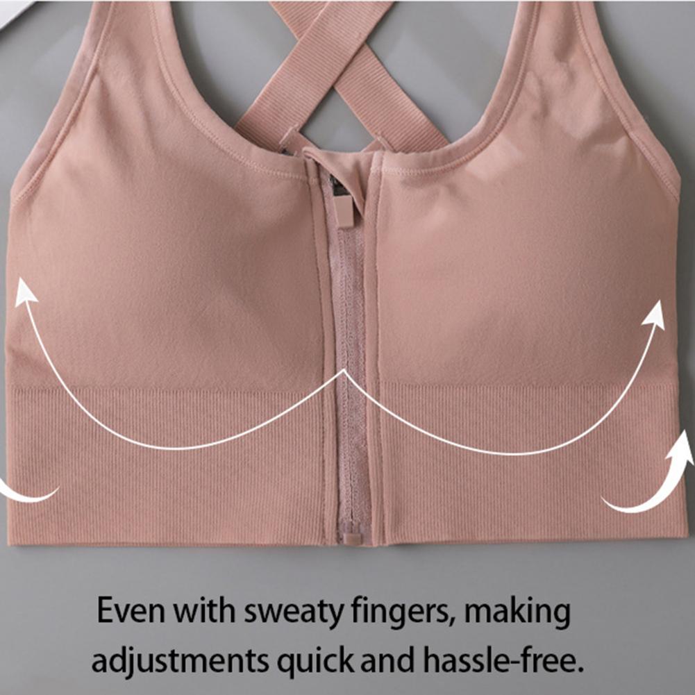 Zip Front Wireless Sports Bra  - مراجعة Sports Bra Racerback وسعره