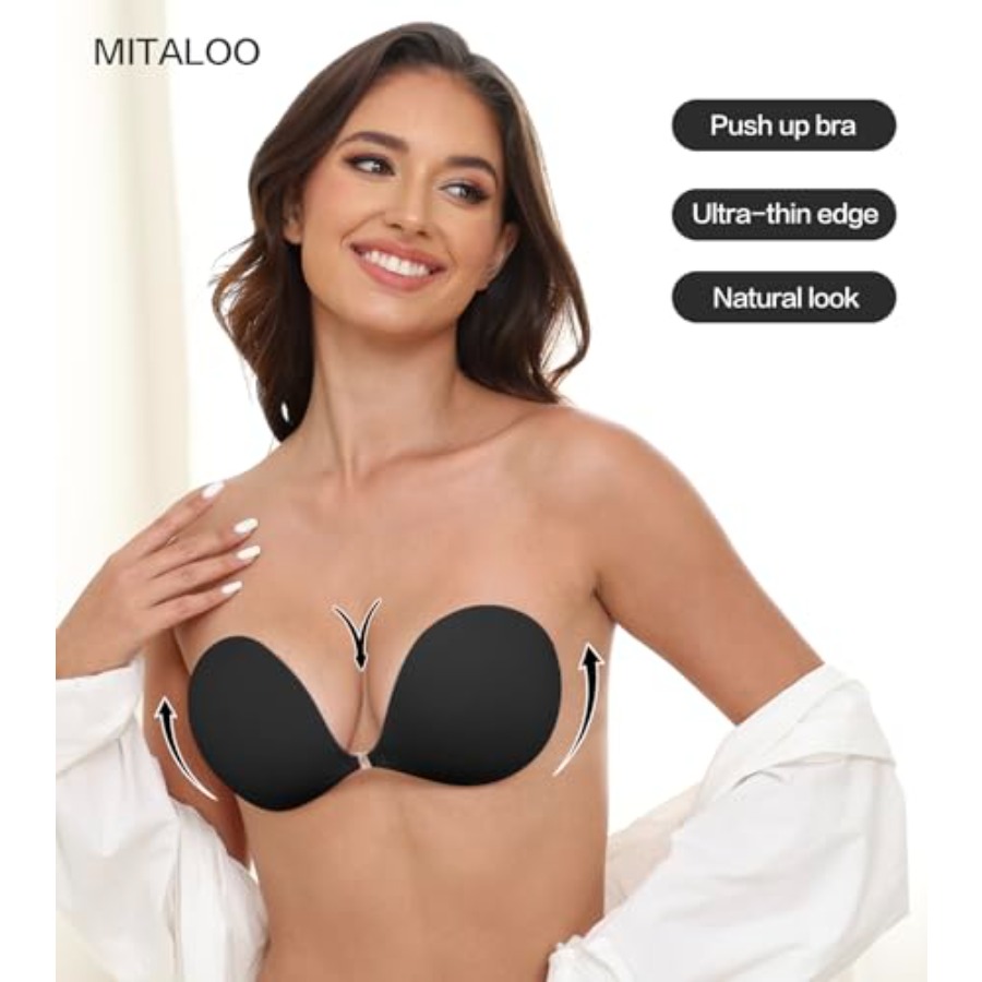 MITALOO Adhesive Bra Invisible - مراجعة Backless Bra Sticky وسعره