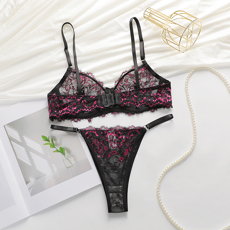 Sexy Lace Underwire Push Up Li - مراجعة Lace Bralette Set وسعره