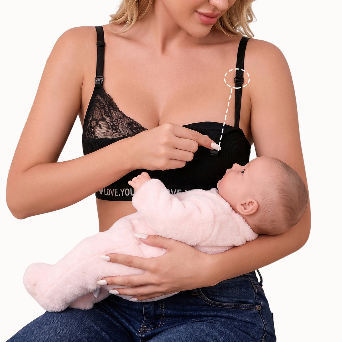 1pcs Black Women's Maternity N - مراجعة Nursing Bra Clip وسعره