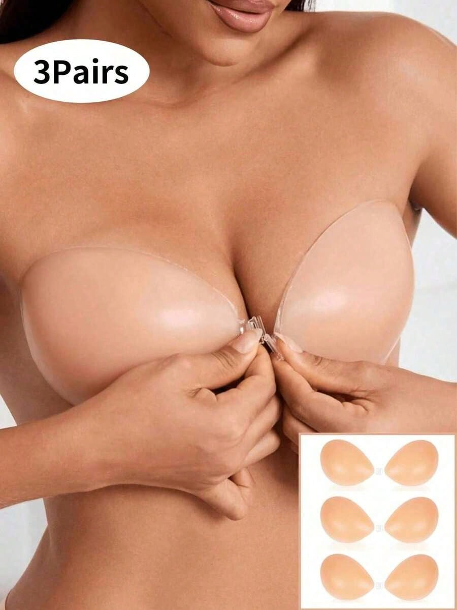 3 pairs Ultra-Sticky Silicone  - مراجعة Backless Bra Sticky وسعره