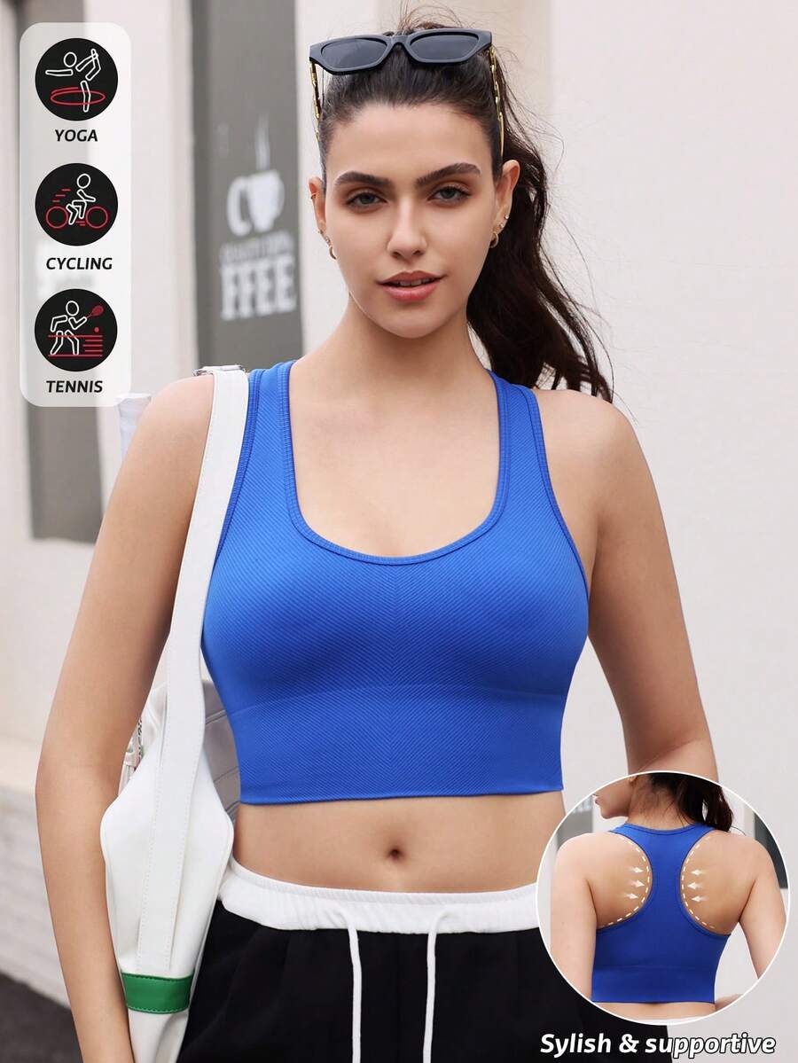 Easithlete Solid Color Racerba - مراجعة Sports Bra Racerback وسعره