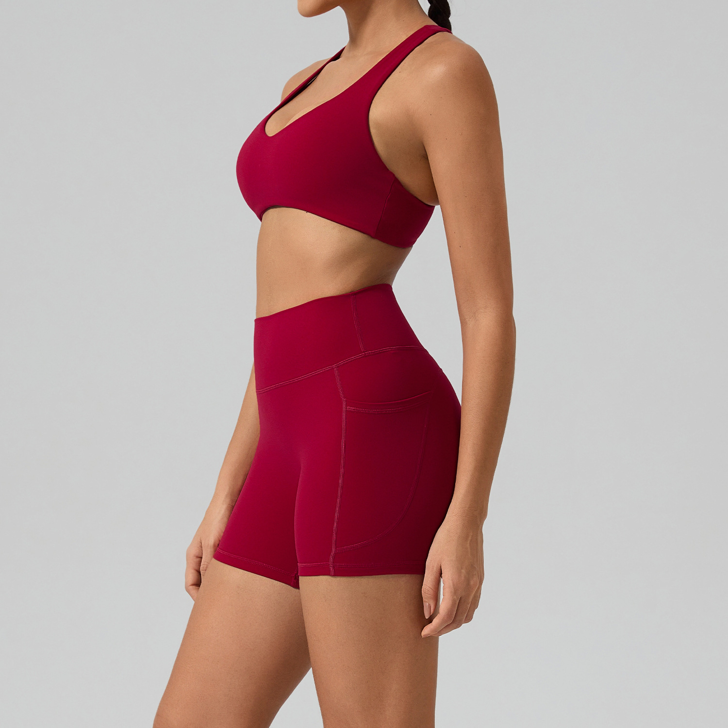 2PCS Sportswear Suit for Women - مراجعة Sports Bra Racerback وسعره
