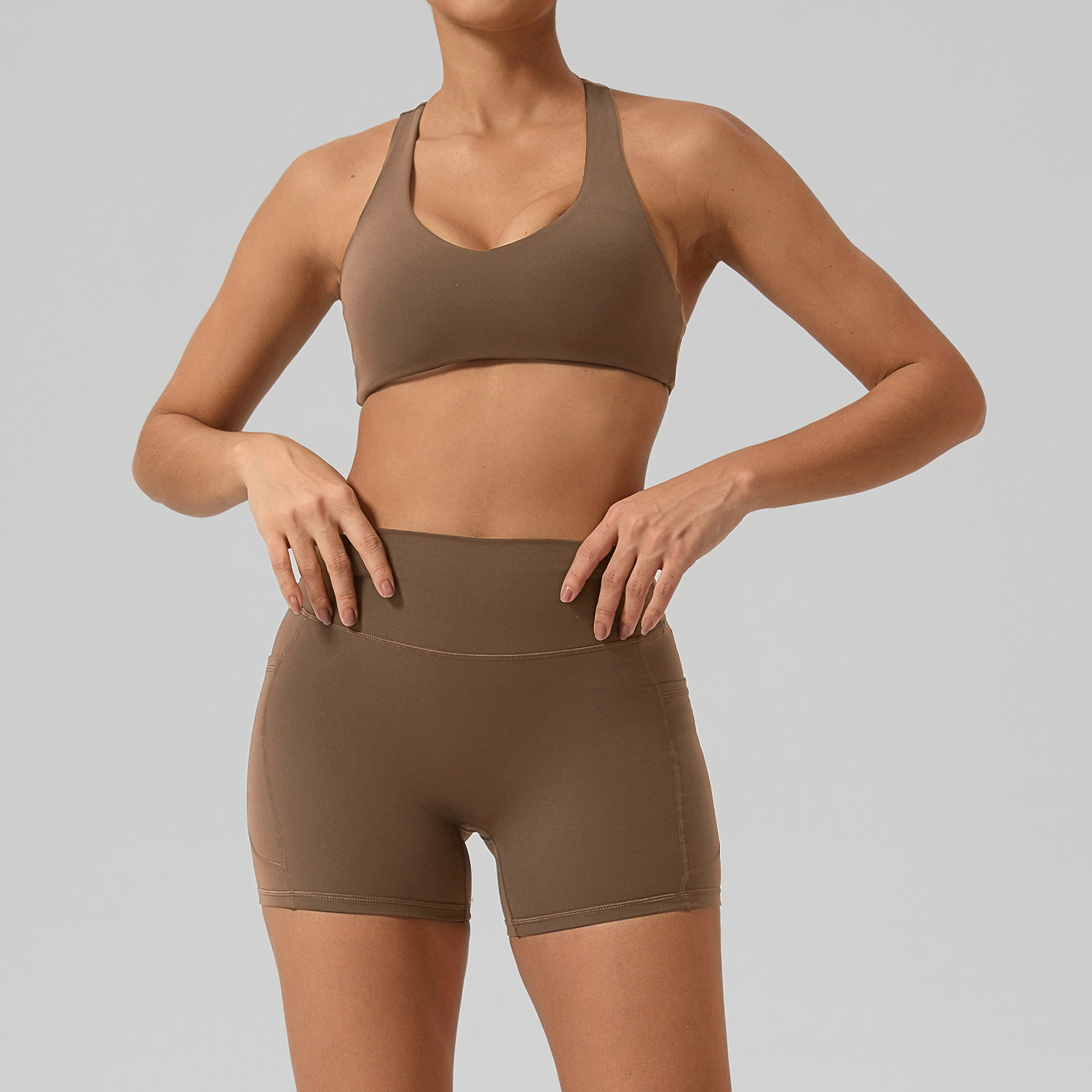 2PCS Sportswear Suit for Women - مراجعة Sports Bra Racerback وسعره