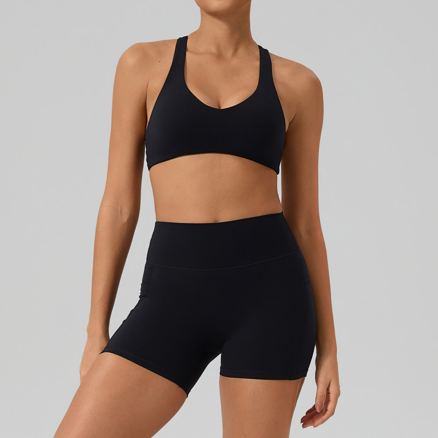 2PCS Sportswear Suit for Women - مراجعة Sports Bra Racerback وسعره