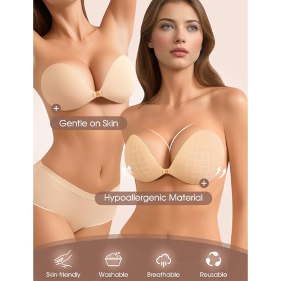 Sticky Bra Push Up Strapless A - مراجعة Backless Bra Sticky وسعره