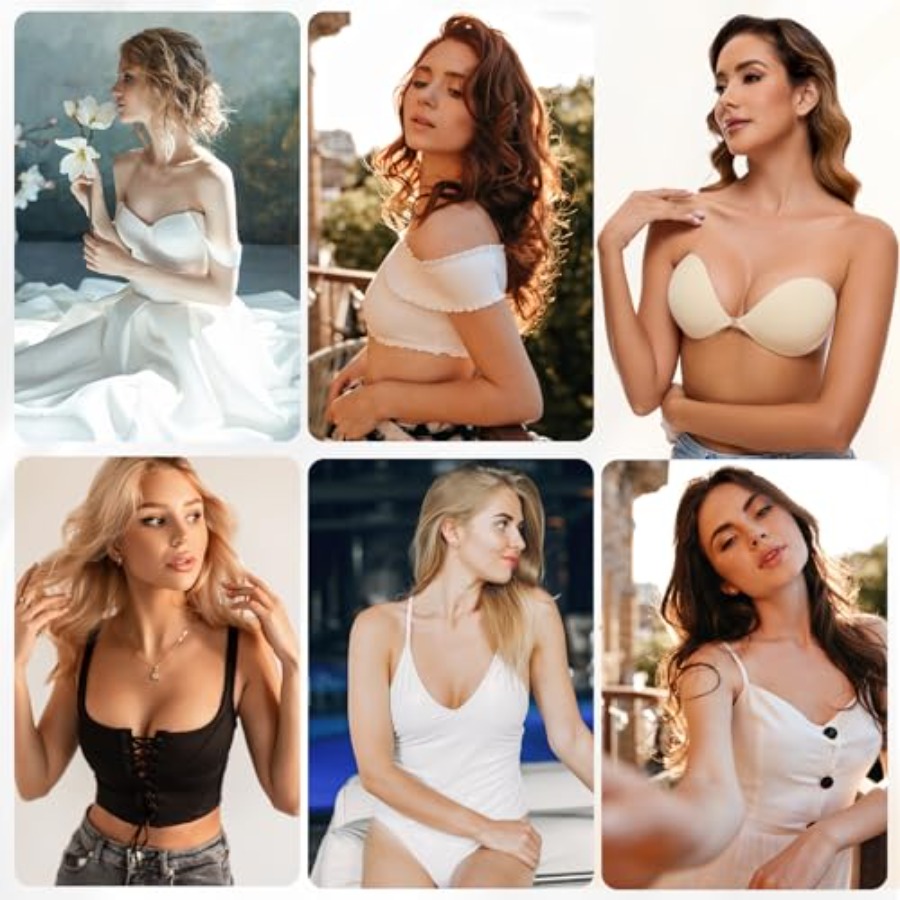 RELIRELIA Women's Sticky Self  - مراجعة Backless Bra Sticky وسعره