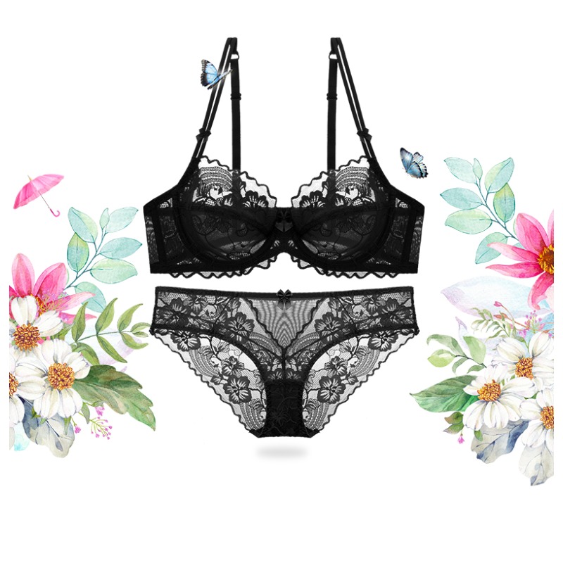 Delicate French Lace Bra Set,  - مراجعة Minimizer Bra Women وسعره