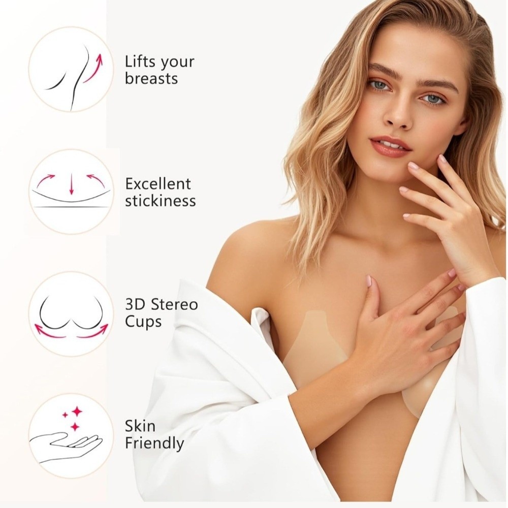 Seamless Silicone Nipple Cover - مراجعة Full Coverage Bra وسعره